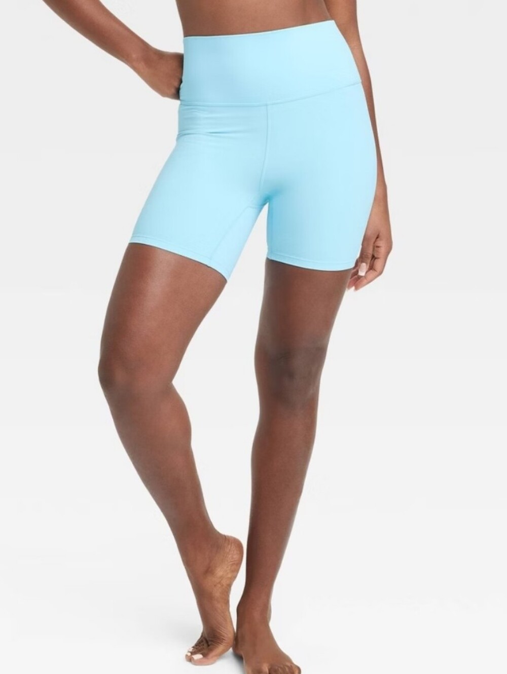 Women's Everyday Soft Ultra High-Rise Bike Shorts 6" All In Motion Light Blue XL